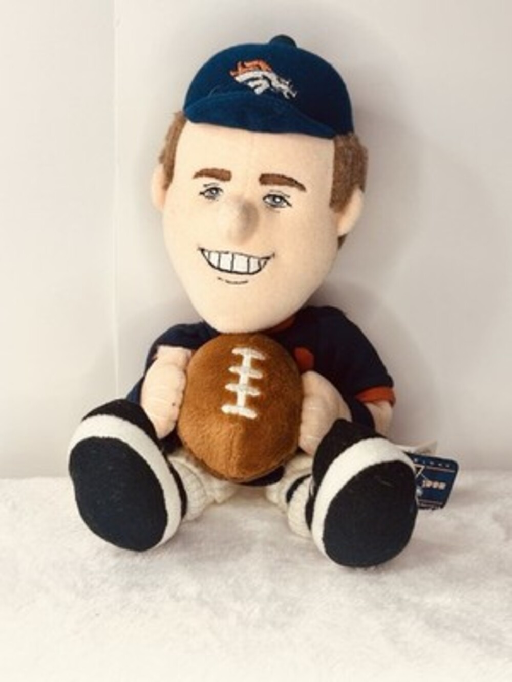 Limited Ed. Denver Broncos John Elway Bean Bag Plush With Tags 1999 NFL 12"